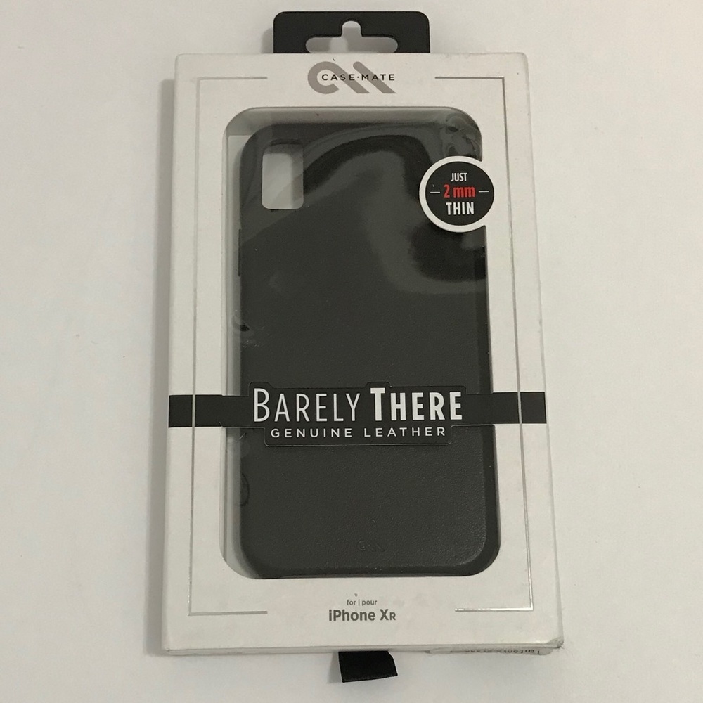 Casemate Barely There Leather Case iPhone Xr-Black